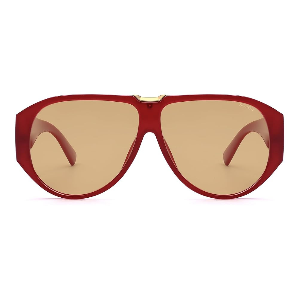 SOJOS Oversized Aviator Sunglasses Polarized Womens Mens Retro Trendy Vintage Big Square Shield S... | Amazon (US)