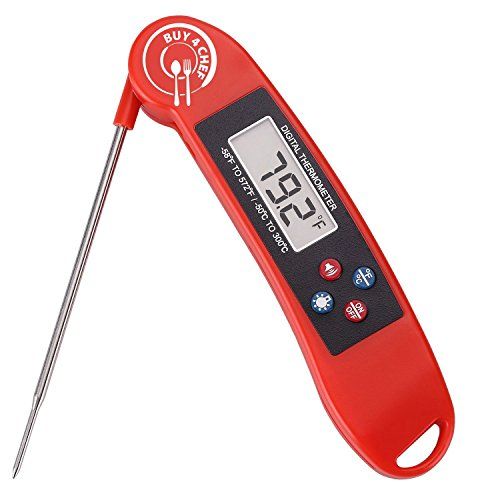 Buy4Chef Talking, Instant Read Digital Food Thermometer with Back Light | Food Grade Stainless Steel | Amazon (US)