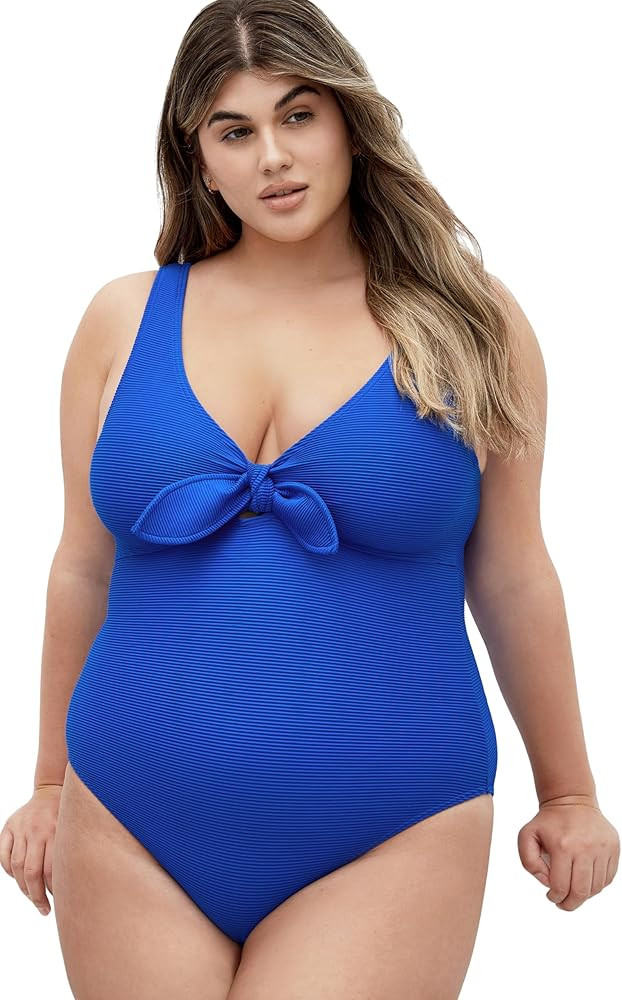 City Chic Women's Plus Size 1 Piece Swimsuit - Valencia Underwire | Amazon (US)
