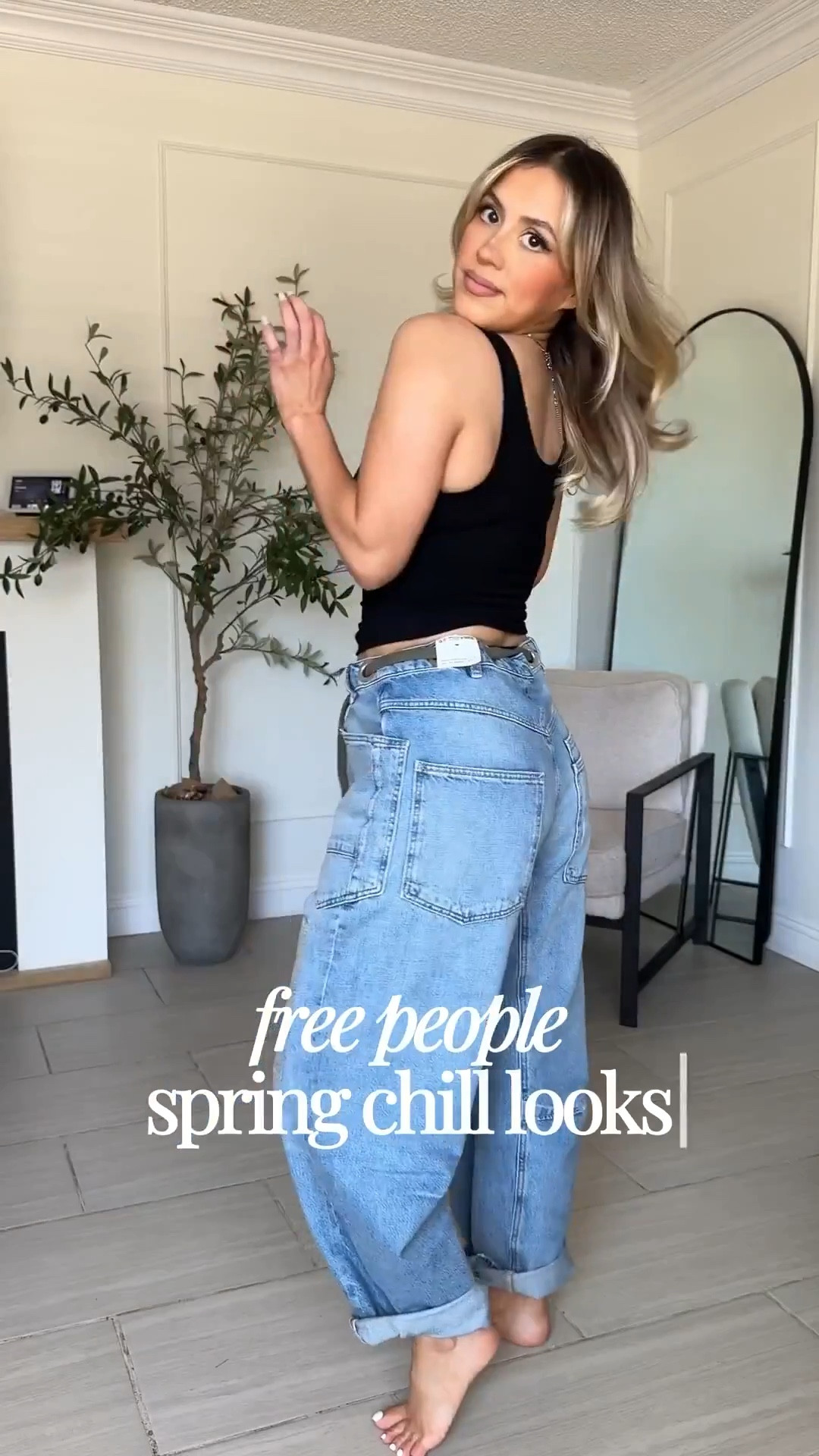 @freepeople Spring favorites 😍🙌🏼 I also linked the dupes from Amazon 🙌🏼🙌🏼

✔️ size 28 in jeans (I went up two sizes because I wanted a very baggy oversized fit). But I would've tried a size 26 if I wanted a perfect fitted fit. | this tank top is from Express. Trust me you need it. It's so good. It has really nice compression. I'm wearing an extra small. | the cardigan is from @aerie (another favorite!)

✔️ I'm wearing an extra small in the jumpsuit and all the dresses! I feel like free people runs a little big so don't be afraid to size down. 
 

#LTKootd #LTKgrwm #LTKPetite