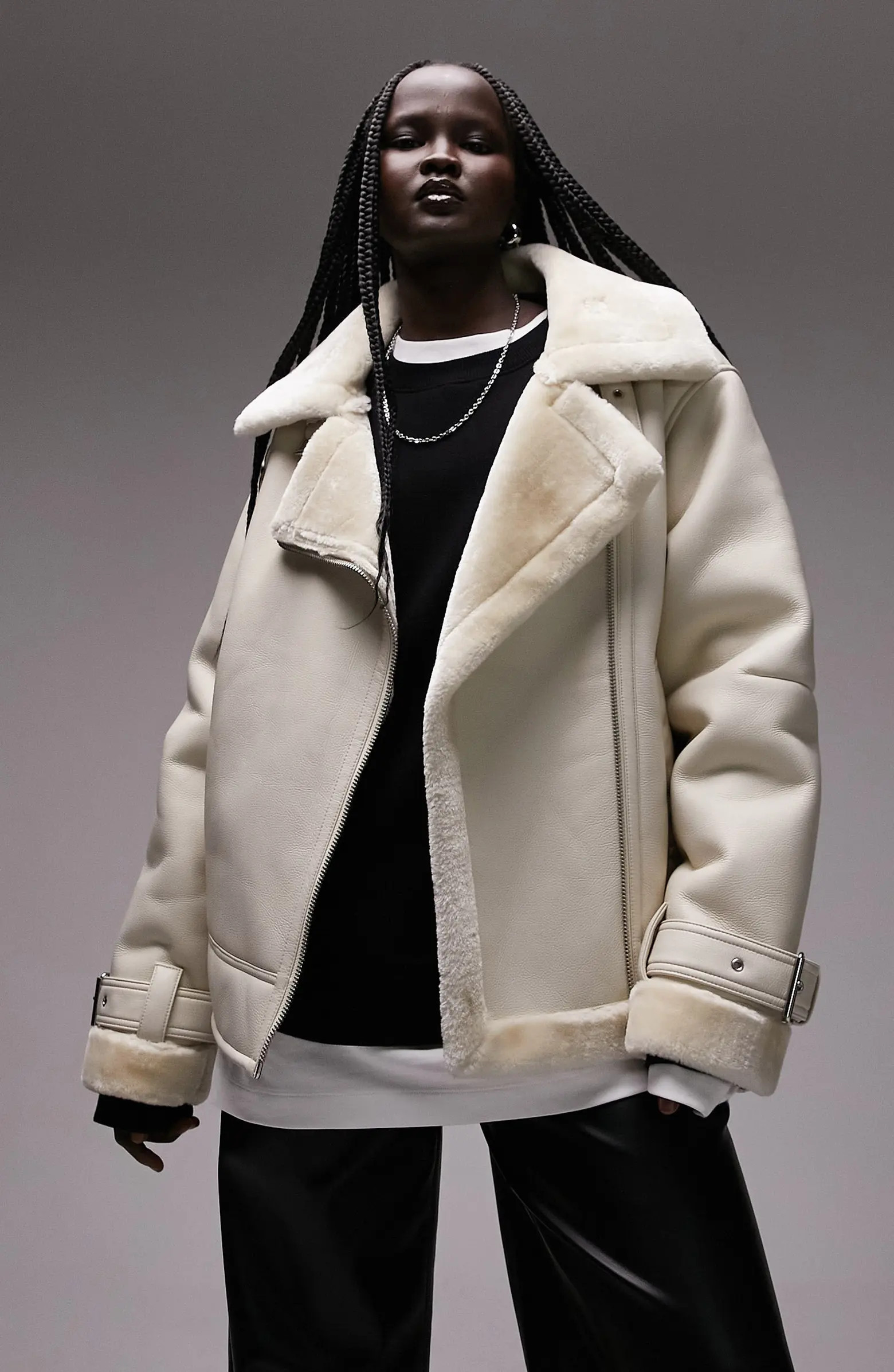 Faux Shearling Aviator Jacket | Nordstrom