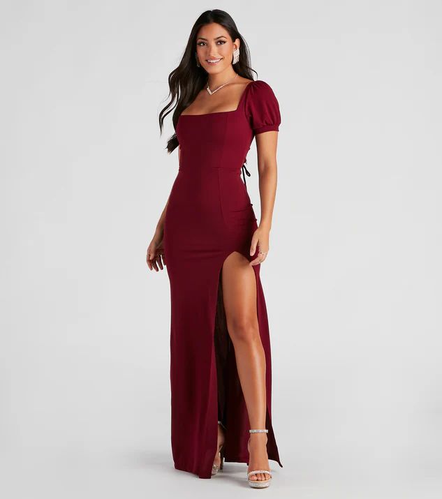 Denali Formal Puff Sleeve Long Dress | Windsor Stores