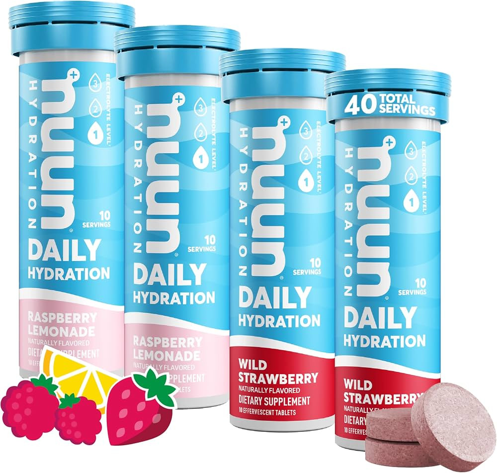 Nuun Hydration Daily, Wellness Electrolyte Tablets, Mixed Berry, 4 Pack (40 Servings) | Amazon (US)