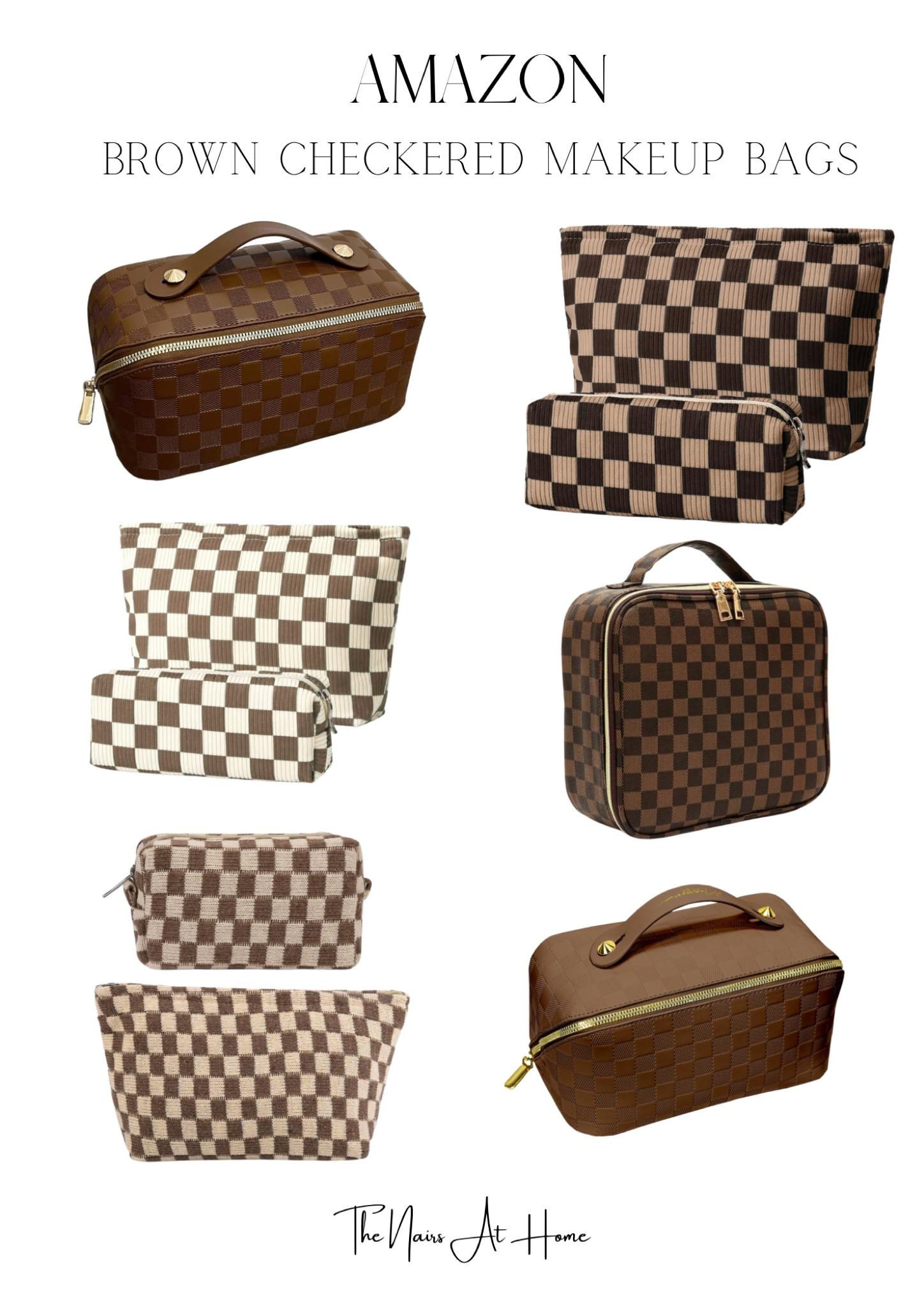 Getting on the brown checkered pattern trend and here are my favorite finds from Amazon for makeup bags! 🤎

Makeup bags, checkered pattern, beauty finds, beauty bags, brown checkered pattern, bags, travel bags, gifting, gift finds, Amazon beauty, Amazon finds 

#LTKbeauty #LTKGiftGuide #LTKU