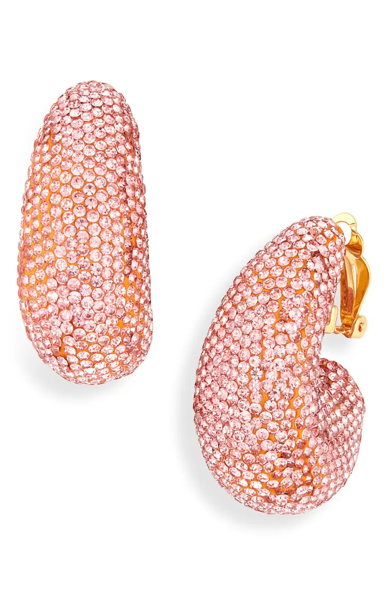 Pavé Dome Hoop Clip-On Earrings | Nordstrom