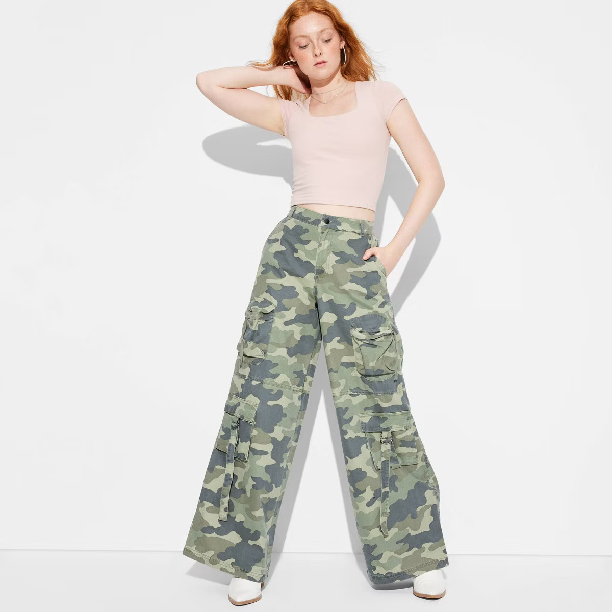 Women's High-Rise Extreme Baggy Wide Leg Cargo Pants - Wild Fable™ | Target