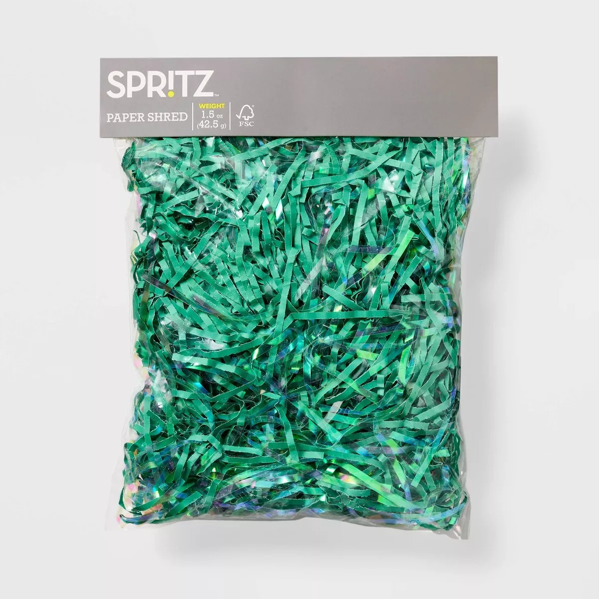1.5oz Paper Shred Shredded Filler Iridescent Green - Spritz™ | Target