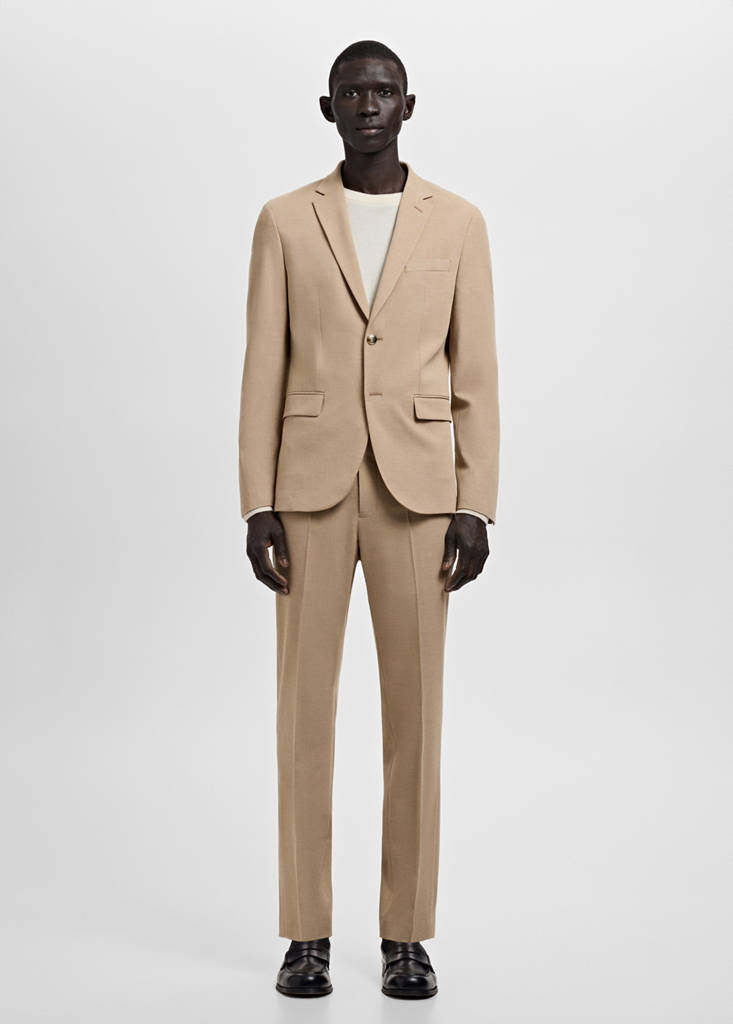 Stretch fabric super slim-fit suit trousers beige - Man - 31 - MANGO MAN | Mango (US/MX/AU)