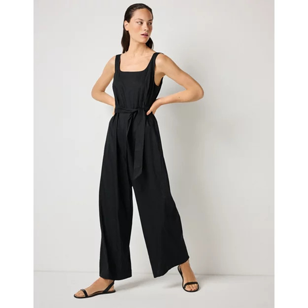 Linen Rich Square Neck Jumpsuit | The White Company UK & ROW