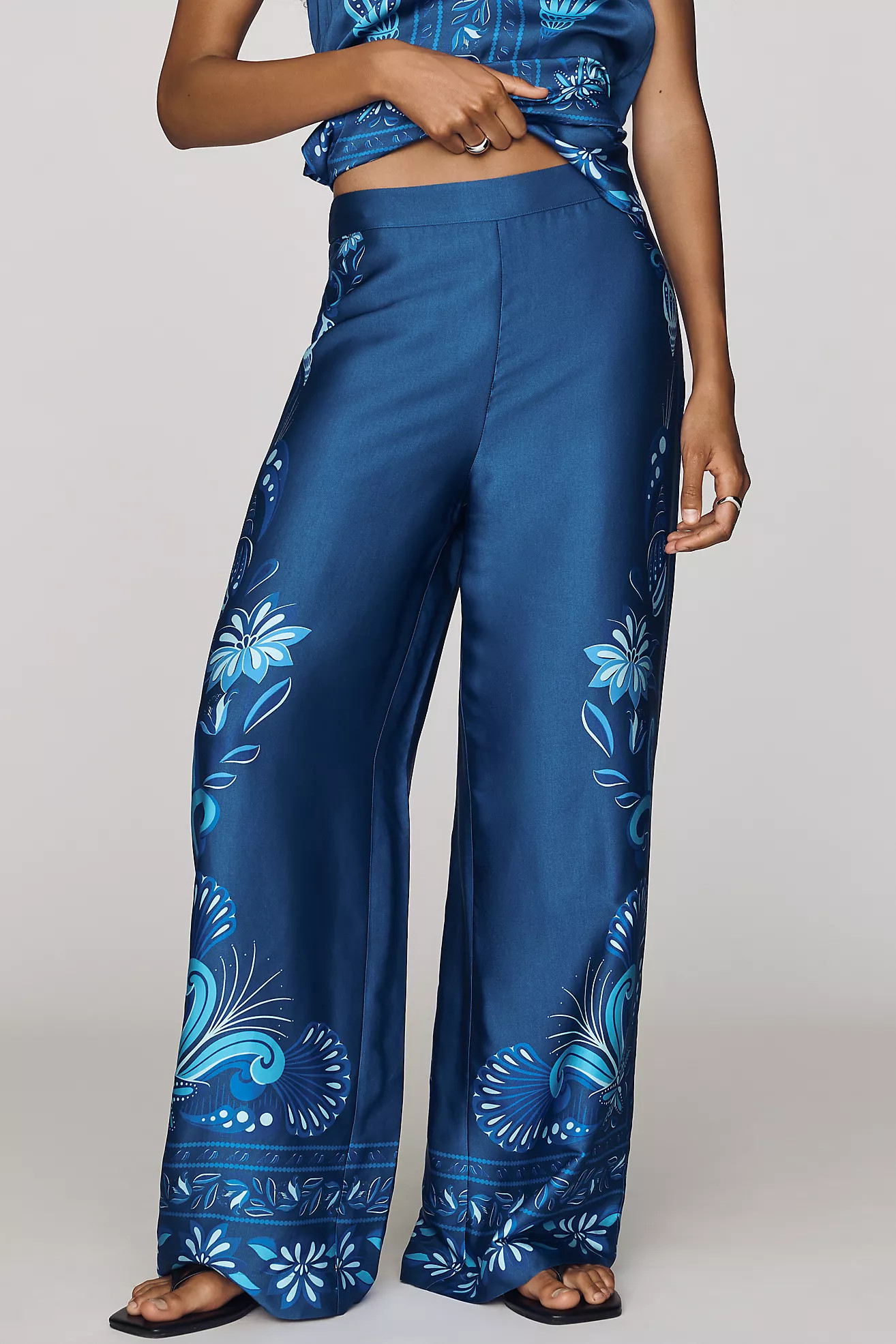 Farm Rio Patterened Wide-Leg Pants | Anthropologie (US)