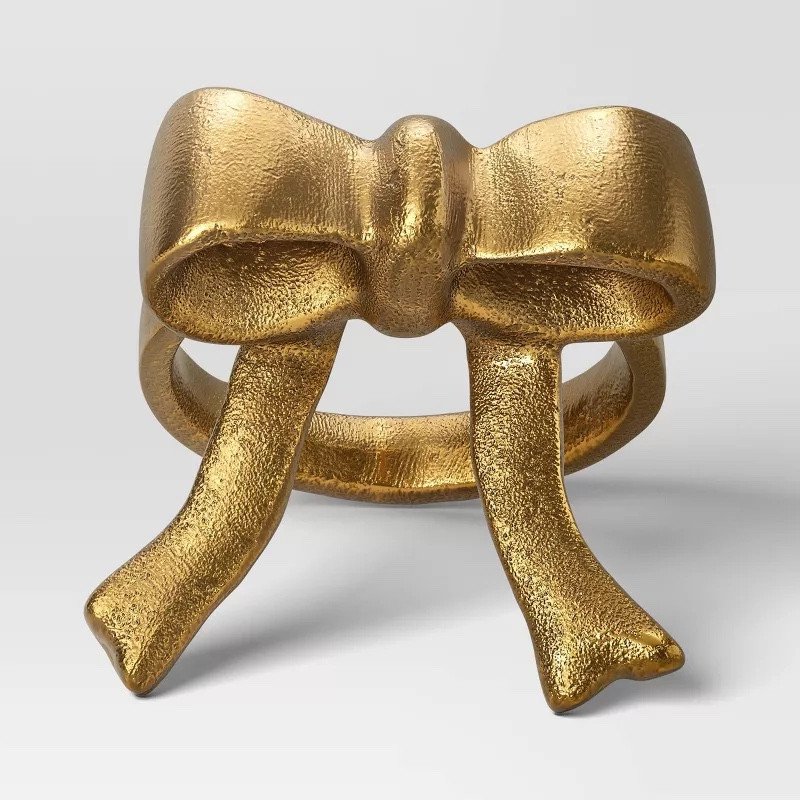 $3 gold bow napkin rings 🎀✨ Christmas decor target finds holiday entertaining 

#LTKHome #LTKFindsUnder50 #LTKSaleAlert