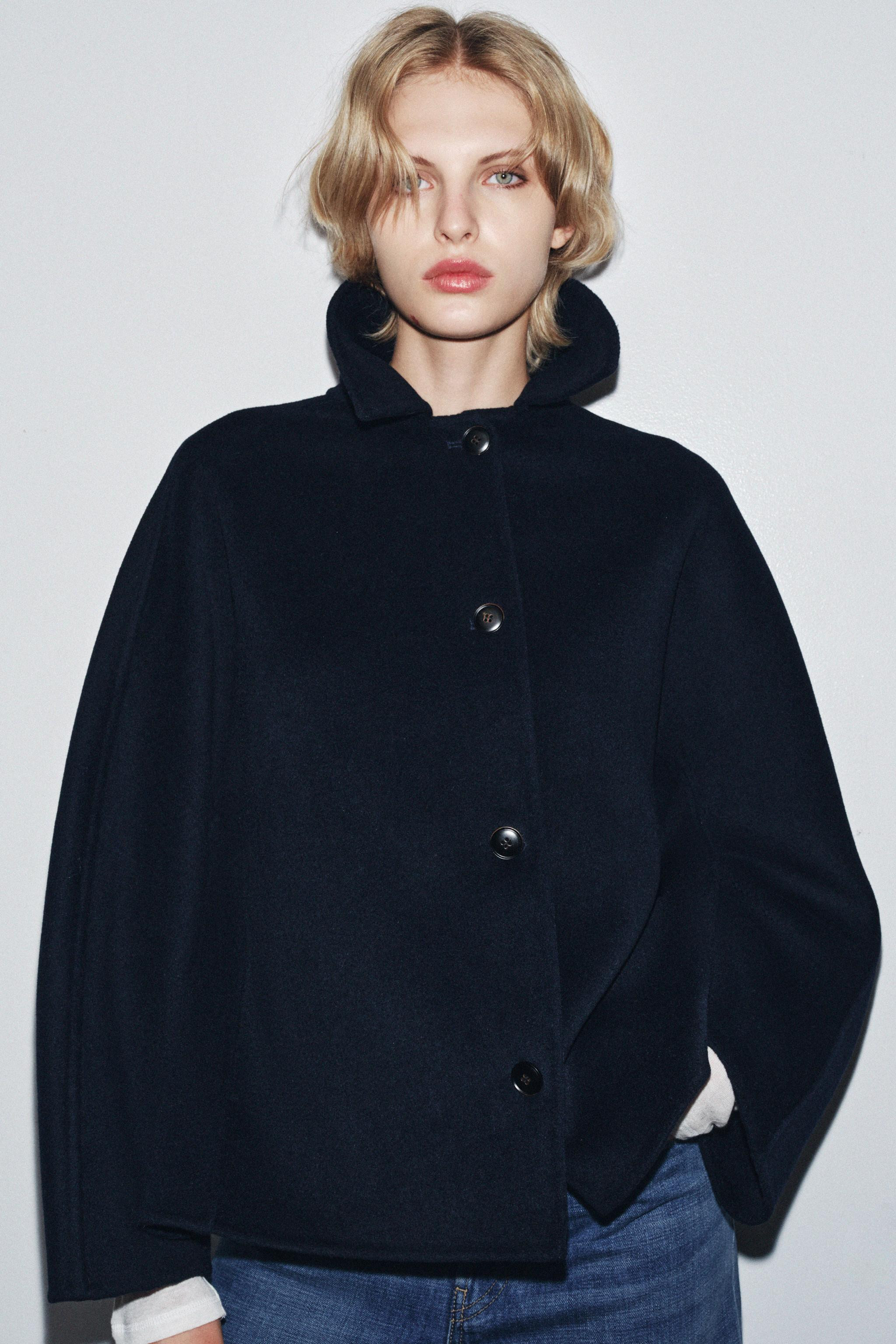 JACKE MIT KUNSTFELLKRAGEN UND WOLLE ZW COLLECTION | Zara DE