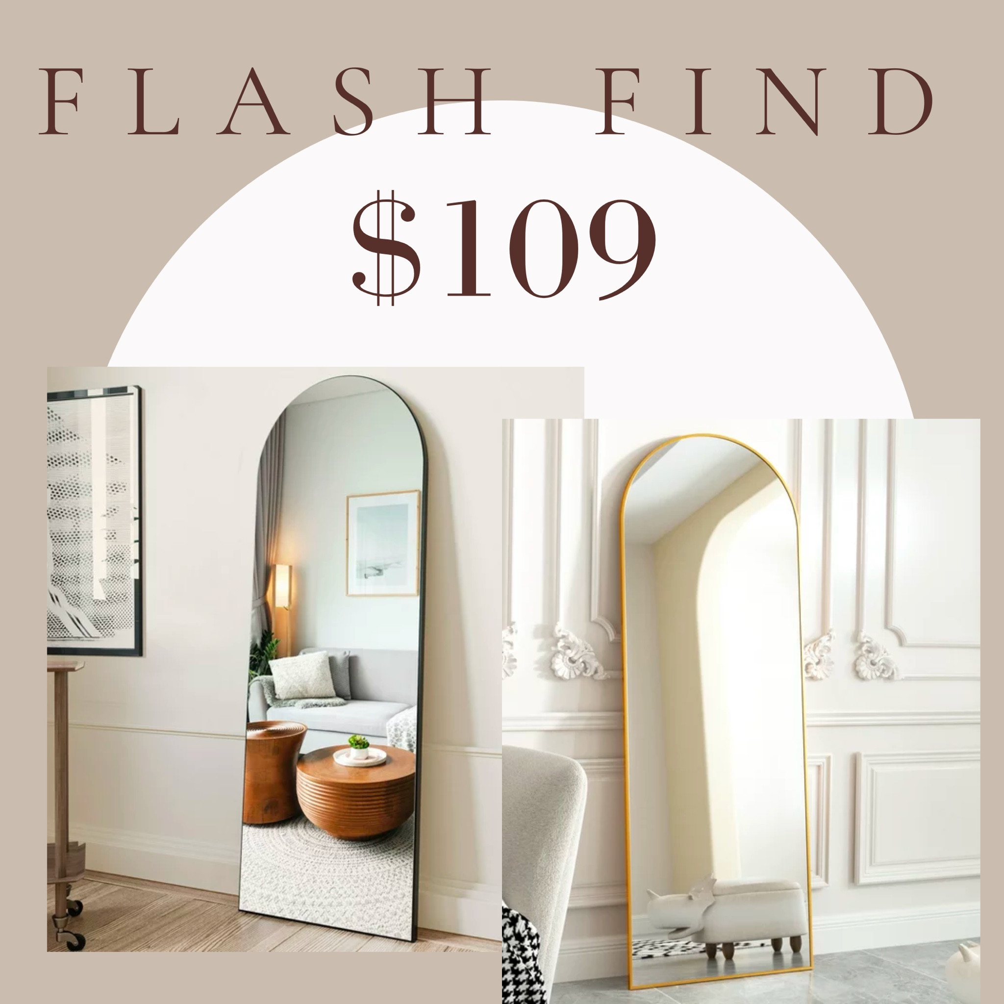 🚨Flash find🚨 This arched floor mirror is currently just $109 at Walmart! It comes in black or gold and has fantastic reviews! 

#mirror #floormirror #walmart #walmartfinds #archedmirror #minimalist.  Walmart finds. Arched floor mirror.  Minimalist floor mirror. Arched mirror. Full length mirror. Walmart home decor.  Gold floor mirror.  Black floor mirror. Arched learning mirror. Home decor. Look for less.  #lookforless.  Budget home decor. Walmart home. Full Length Floor Mirror.  Modern traditional. Transitional. Modern home Farmhouse home decor. Walmart mirror. Full length floor mirror. 

#LTKhome #LTKsalealert #LTKFind