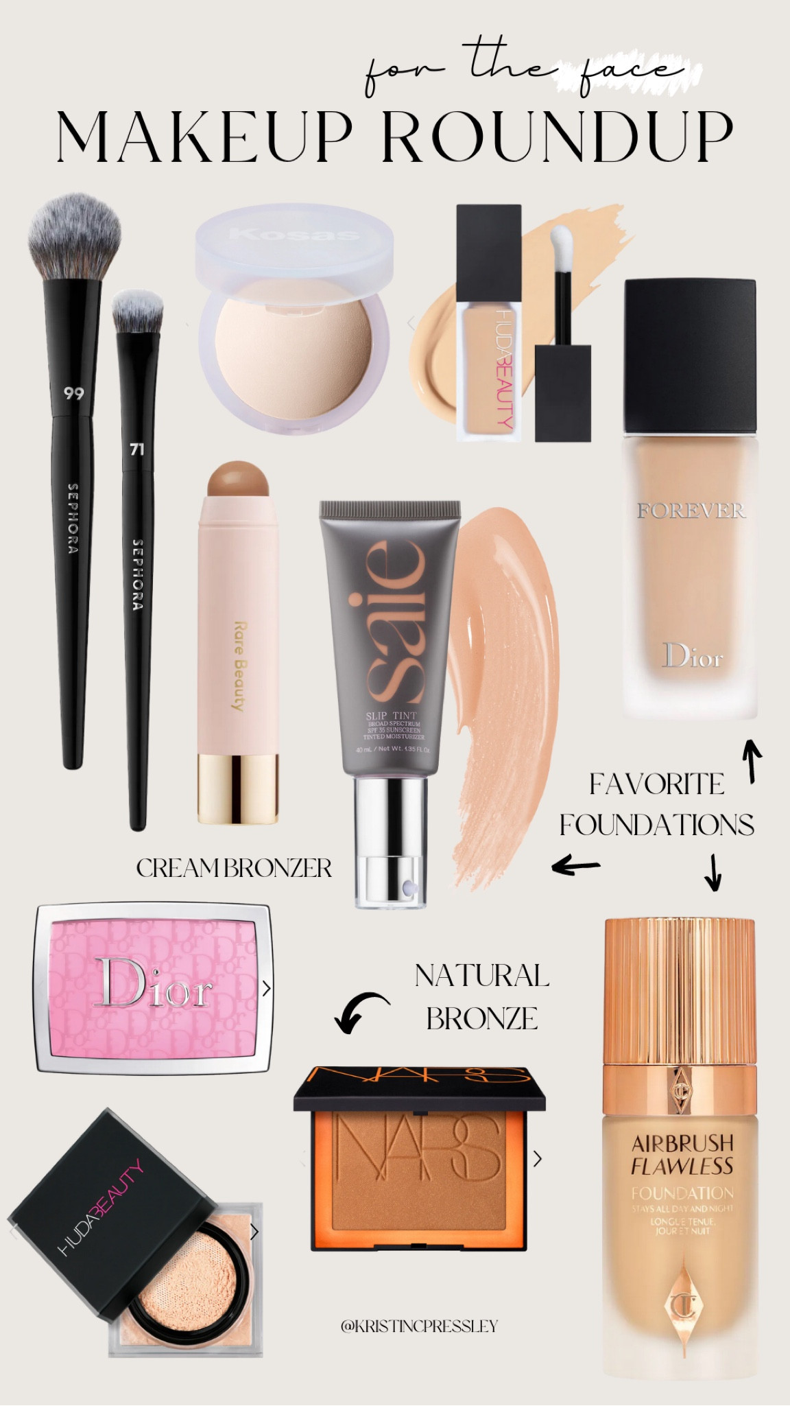 My makeup routine + products! (For the face)

August & Monroe Blemish Camouflage Pen to cover up any acne scarring
Drunk Elephant Bronzing Drops (I have not self-tanned my face since using these)
Saie Skin Tint in shade 3.5 
Charlotte Tilbury Flawless Foundation in shade 6N (applied with Real Techniques foundation brush)
Dior Forever Matte Foundation in shade 3N (I use this when I have self tanner on and need my face a tad darker - I don’t use it every time) (applied with Real Techniques foundation brush)
Rare Beauty Bronzer Stick in shade Happy Sol (applied with Real Techniques foundation brush)
Rare Beauty Liquid Blush in shade Dewy Cool Pink (applied with Sephora Collection blush brush)
Huda Beauty #FauxFilter Concealer in shade Coconut Flakes (applied with Sephora Collection Concealer Brush)
Huda Beauty Loose Baking & Setting Powder in shade Pound Cake (applied with beauty blender)
Kosas Baked Smoothing Powder in shade Comfy 

Sephora. Face. Foundation. Tinted moisturizer. Bronzer. Blush. Brushes. Makeup. Cream. Powder. Dior. Charlotte Tilbury. Concealer. Nars. Rare beauty. 

#LTKunder50 #LTKbeauty #LTKsalealert