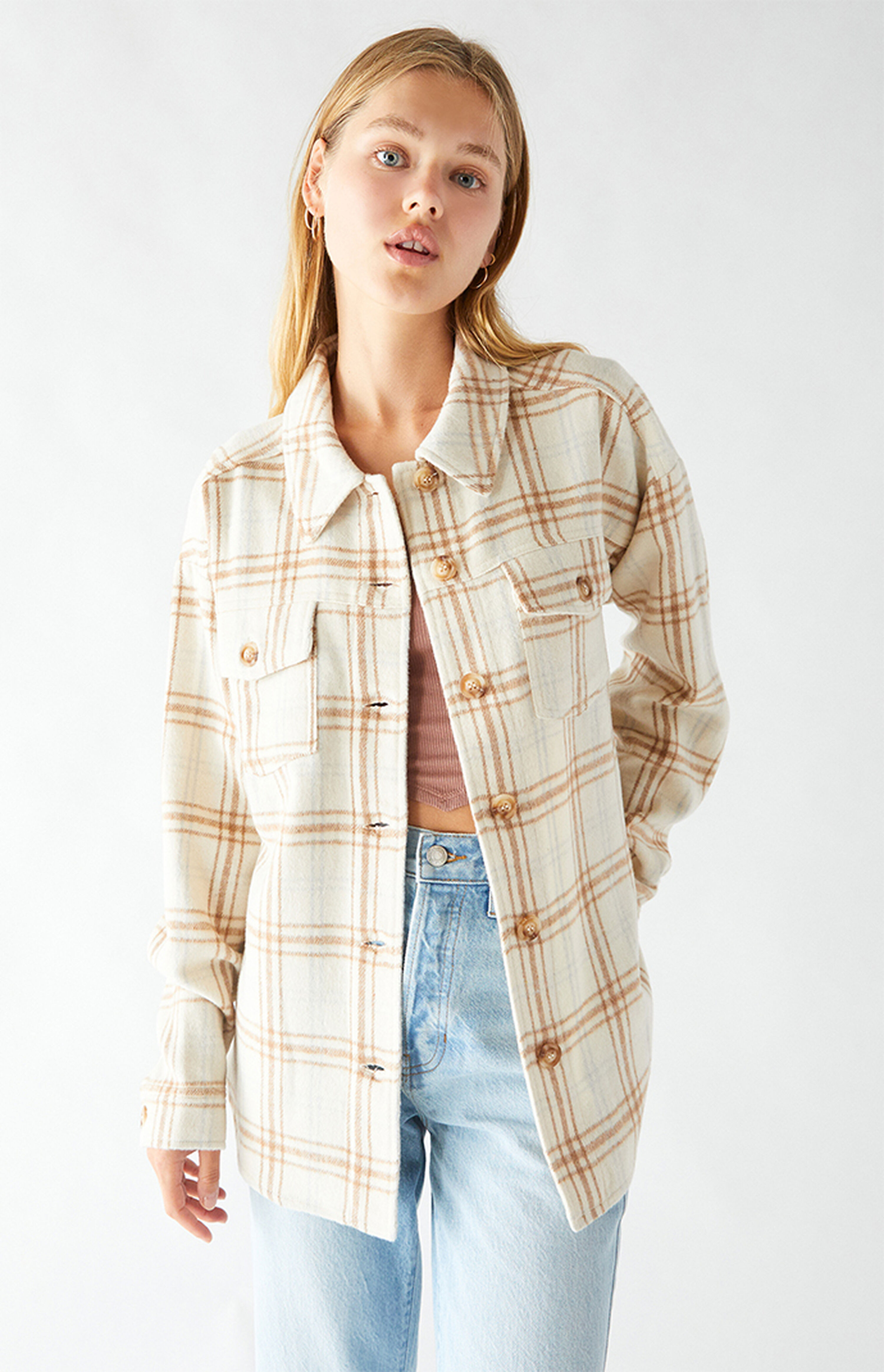 LA Hearts Plaid Shacket | PacSun | PacSun