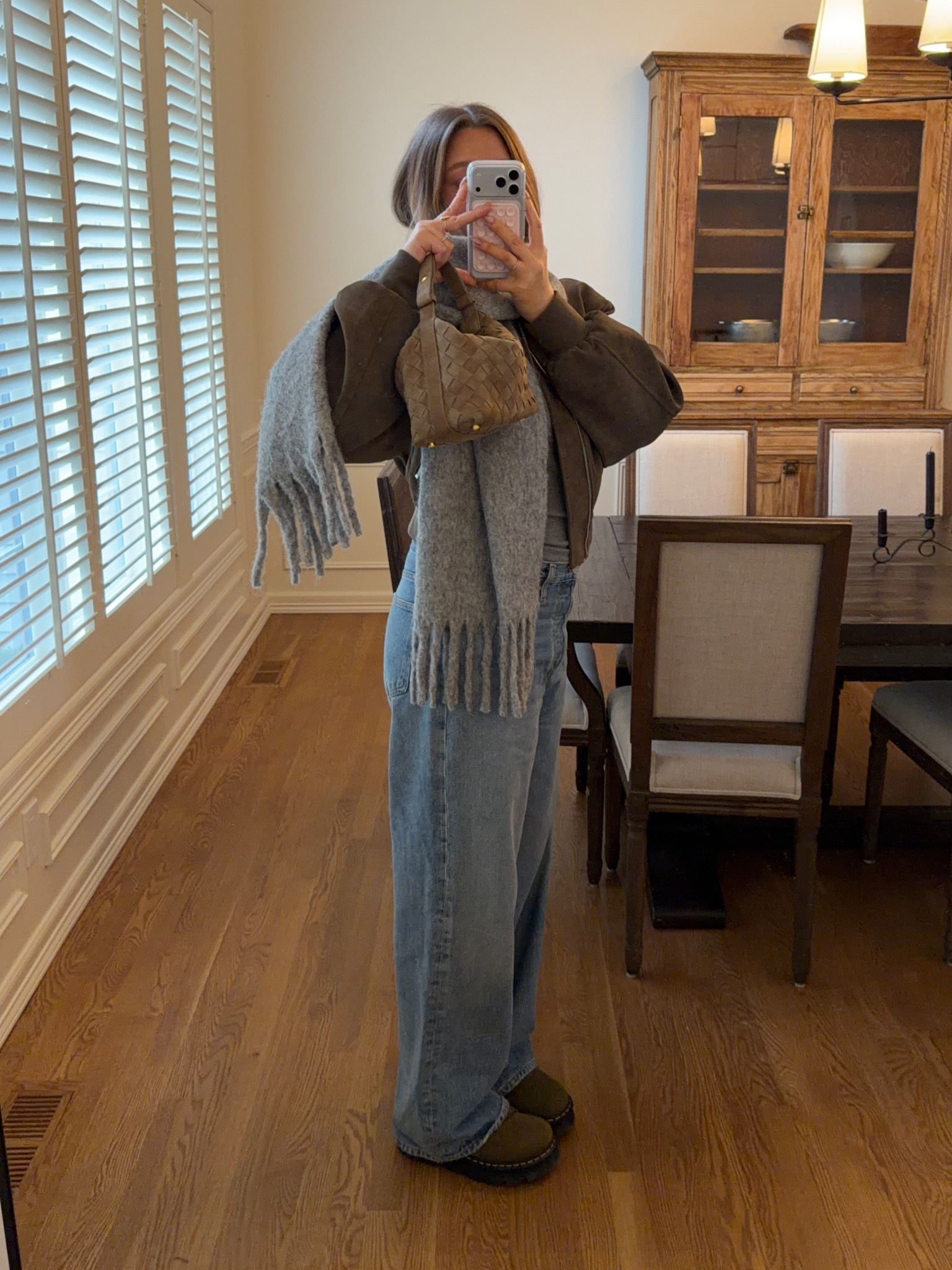 Scarf is amazing quality will last for years and so warm. Linked similar jacket this is last years style. Jeans low rise soft rigid denim true to size for this baggy fit! Amazon purse is woven and looks super expensive. Dr marten slides are platforms, comfy, true to size and perfect for all weather I love the green color it’s subtle and they go with everything! 



#LTKFindsUnder100 #LTKootd