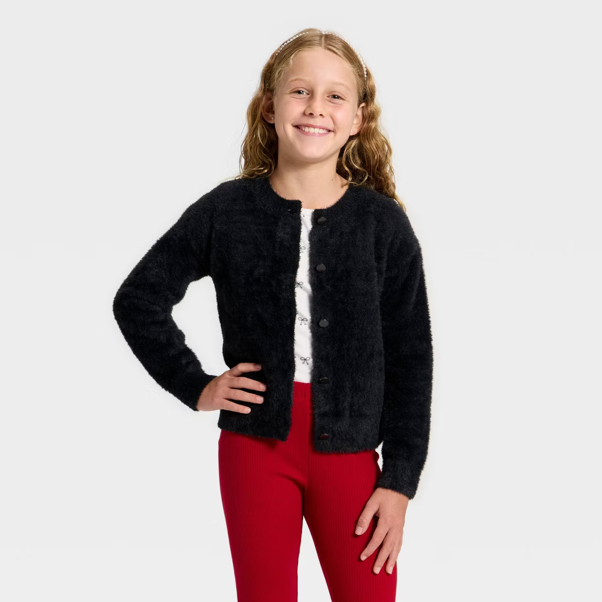 Girls' Fuzzy Cardigan - Cat & Jack™ | Target
