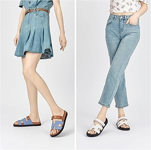 ALLOT Women's Comfort Slide Sandals Adjustable Strap Soft Footbed Platform Slip on Summer Beach S... | Amazon (US)