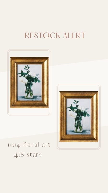 11x14 floral art by mcgee is back in stock!

#floralart #vintageart #brassframe #targetfinds 

#LTKstyletip #LTKhome