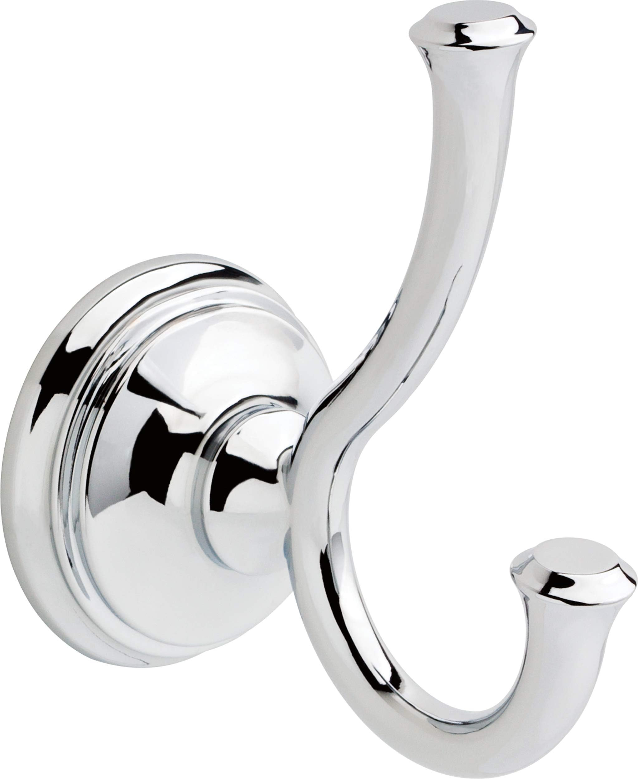 Delta 79735 Cassidy Double Towel Hook Bath Hardware Accessory in Polished Chrome | Amazon (US)