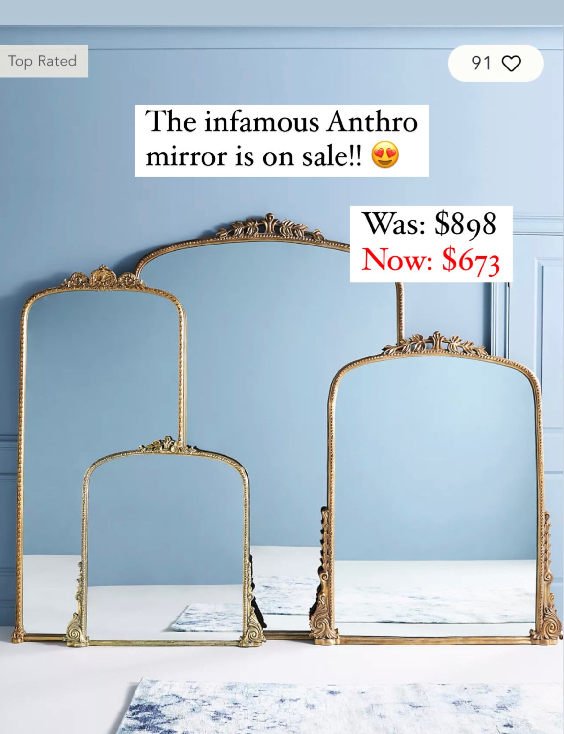 The Anthropologie primrose mirror is on sale today! 

#LTKhome #LTKsalealert #LTKFind