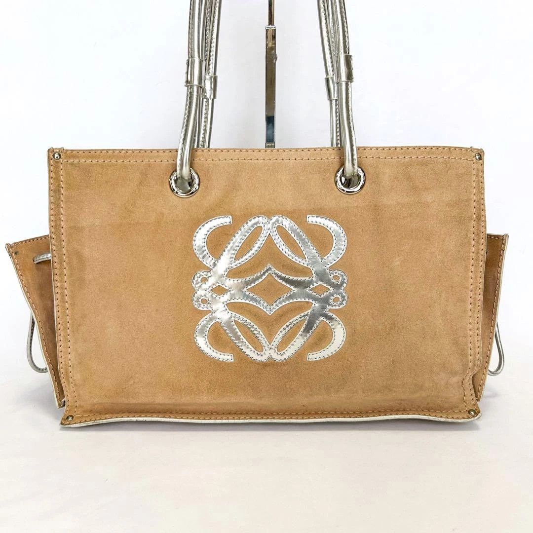 Loewe Anagram Shopper Tote Handbag Suede Fabric Designer Luxury Bag Chic  | eBay | eBay US