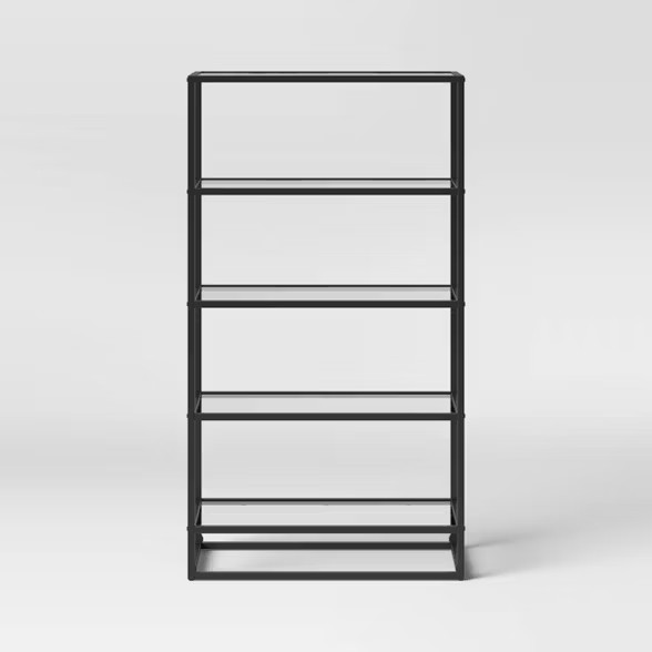 58.25" 5 Shelf Ada Bookshelf with Glass Shelves and Metal Frame - Project 62™ | Target