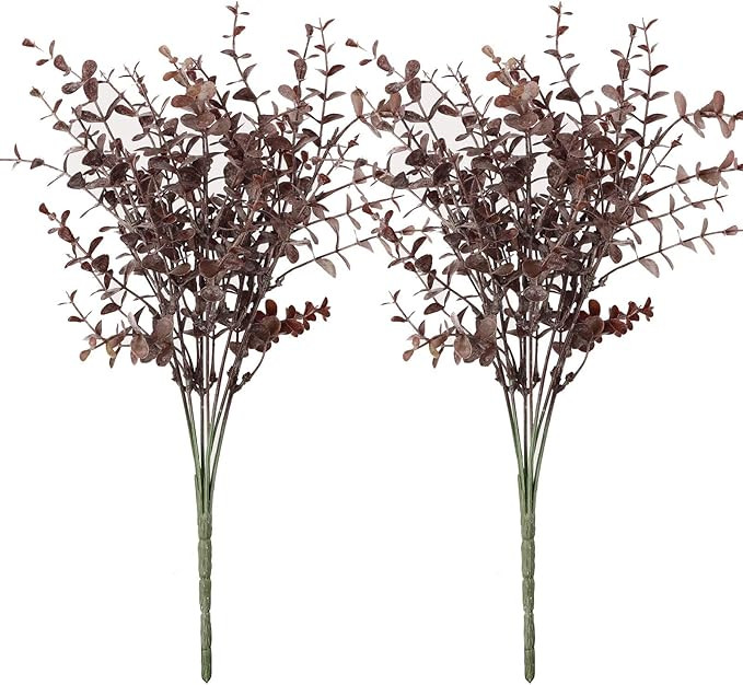 Amazon.com: Firlar 4 Pcs Artificial Eucalyptus Branches, Faux Silver Dollar Eucalyptus Leaves Bra... | Amazon (US)