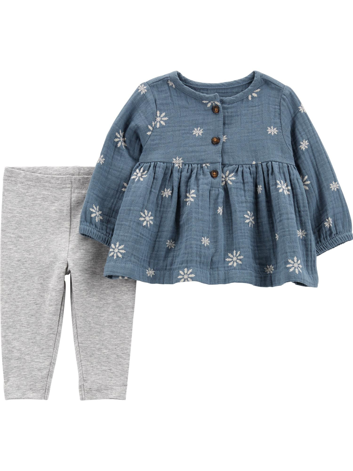 Carter's Child of Mine Baby Girl Outfit Set, 2-Piece, Sizes 0/3-24 Months | Walmart (US)