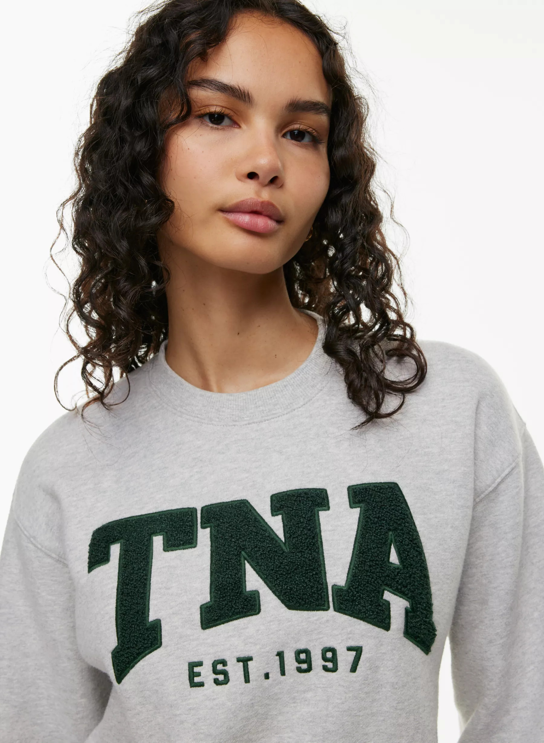 COZY FLEECE PERFECT CREW SWEATSHIRT | Aritzia