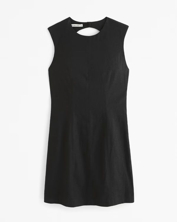 Women's Linen-Blend Shell Mini Dress | Women's Dresses & Jumpsuits | Abercrombie.com | Abercrombie & Fitch (US)