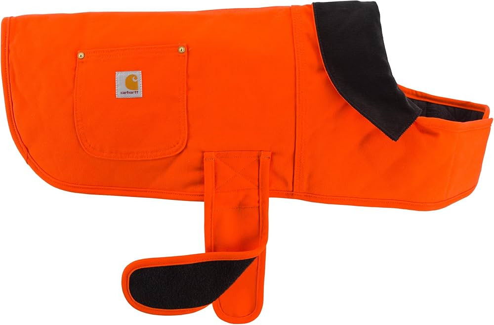 Carhartt Firm Duck Insulated Dog Chore Coat Hunter Orange/Brass | Amazon (US)
