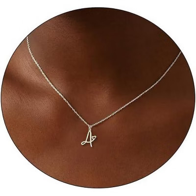 Initial Necklaces for Women, Dainty 14K Gold/Silver Letter Pendant Necklace Trendy Simple Cute Necklaces Monogram Name Choker Necklace Jewelry Gift | Target