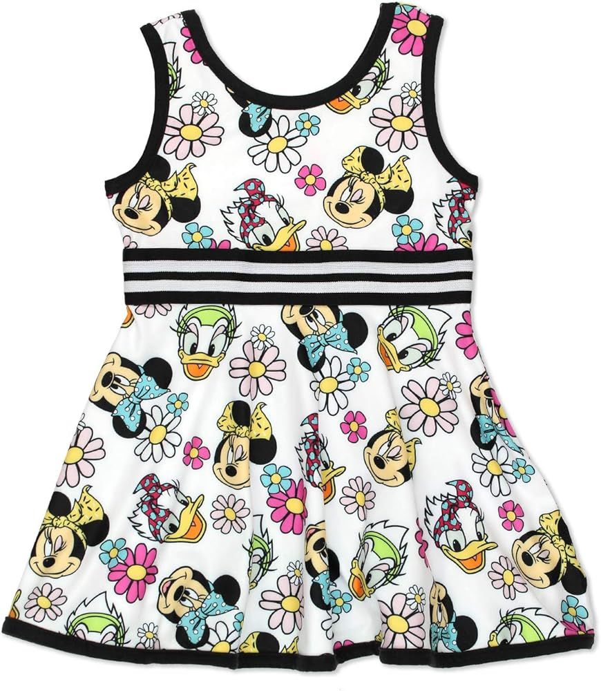 Disney Minnie Mouse and Daisy Duck Girls’ Sleeveless Dress for Infant and Toddler – White/Bla... | Amazon (US)
