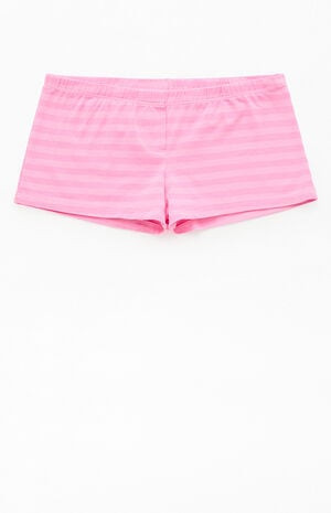 John Galt Pink Striped Boxer Boyshorts | PacSun