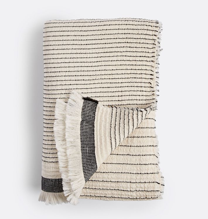 Waffled Stripe Throw | Rejuvenation