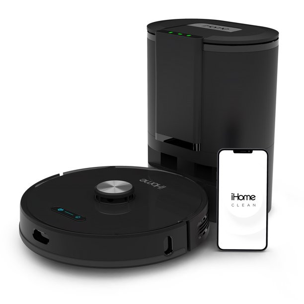 iHome AutoVac Nova Self Empty Robot Vacuum and Mop, Laser  Navigation, Power Mop, 2700pa Suction ... | Walmart (US)