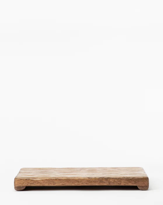 Mango Wood Rectangular Pedestal | McGee & Co.
