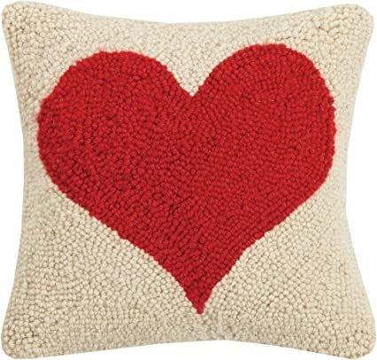 Peking Handicraft 30GY184C10SQ Red Heart Hook Pillow, 10-inch Square, Wool and Cotton | Amazon (US)