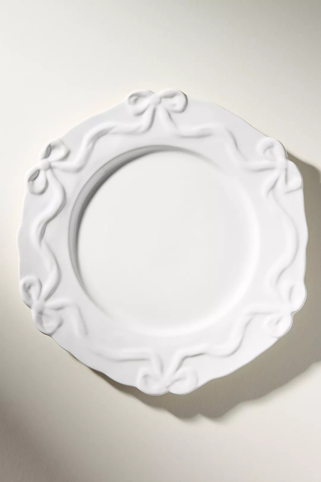 Benedita Bow Stoneware Dinner Plates, Set of 4 | Anthropologie (US)