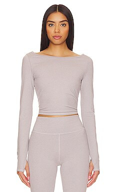 WellBeing + BeingWell LoungeWell Freya Longsleeve in Grey Heather from Revolve.com | Revolve Clothing (Global)