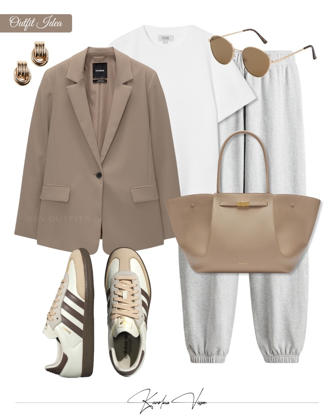 Blazer & Joggers 🩶🤎

Tags: neutral blazer pull and bear adidas samba trainers cream and brown gold and brown sunglasses mango grey sweatpants h&m the new york dark sand demellier bag clean cut white t-shirt cos fluted earrings travel outfit airport outfit casualwear casual style outfit idea comfy look

#LTKtravel #LTKsummer #LTKstyletip