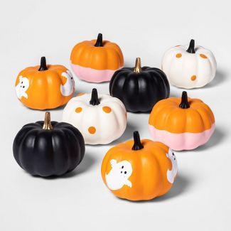 8pk You Put a Spell on Me Printed Pumpkins Halloween Decorative Sculpture Set - Hyde & EEK! Bouti... | Target