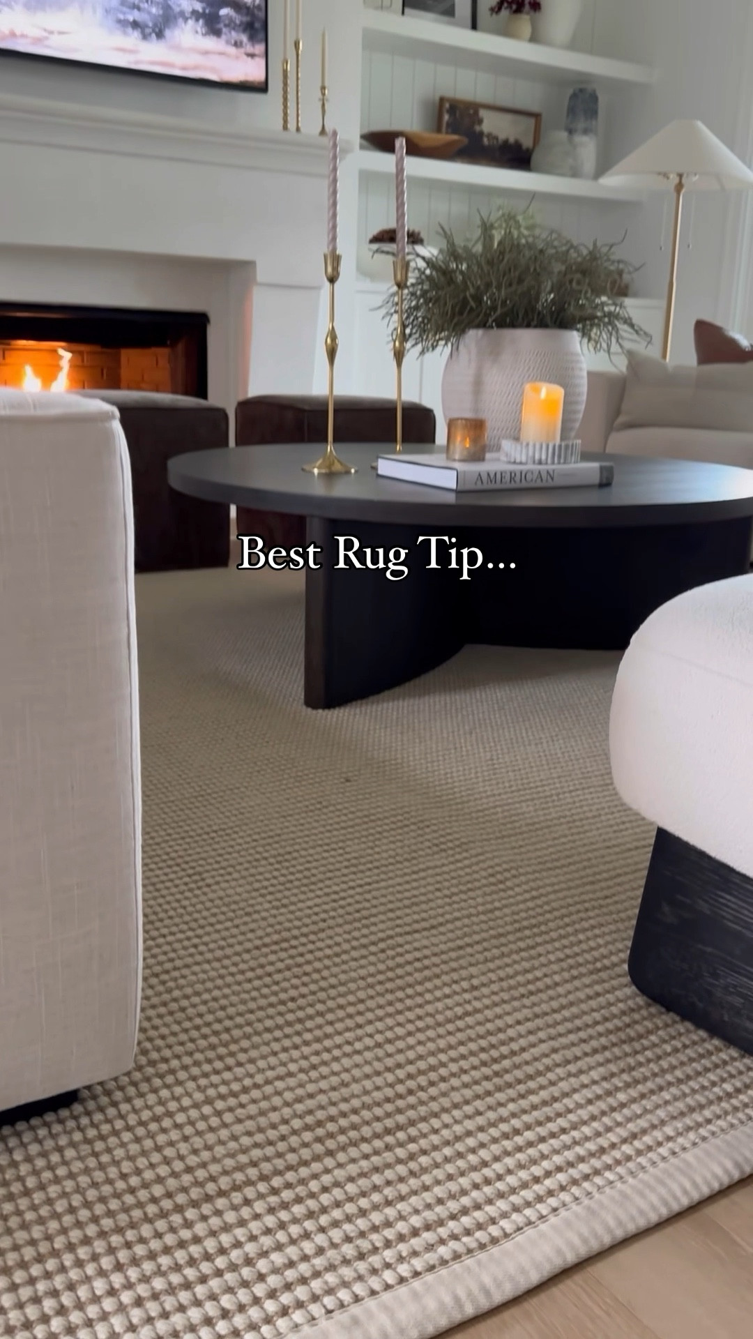 Get the bigger rug! It makes your space look larger because only the front legs of furniture need to sit on the rug so you can spread out your pieces! This living room rug is from RugsUSA



#LTKhome #LTKsalealert #LTKstyletip