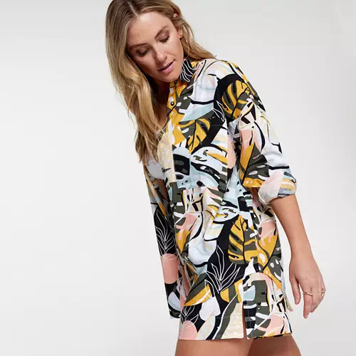 CALIA Women's Oversized Long Sleeve Button Down Cover Up | Dick's Sporting Goods