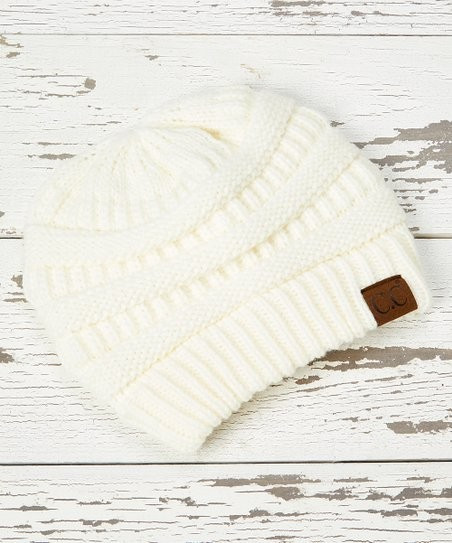 Ivory Knit Beanie | Zulily