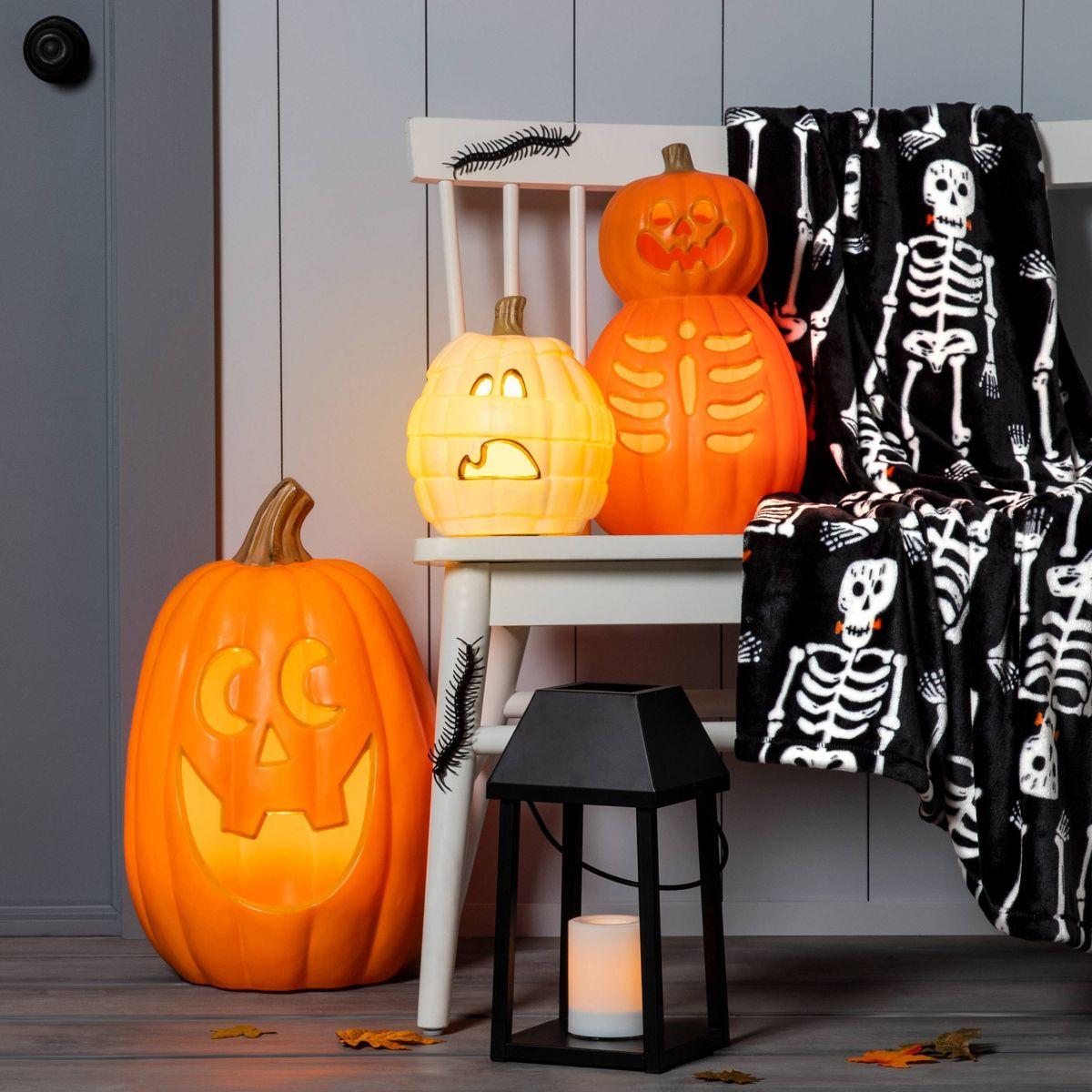 Lit Mummy Pumpkin White Halloween Decorative Prop - Hyde & EEK! Boutique™ | Target