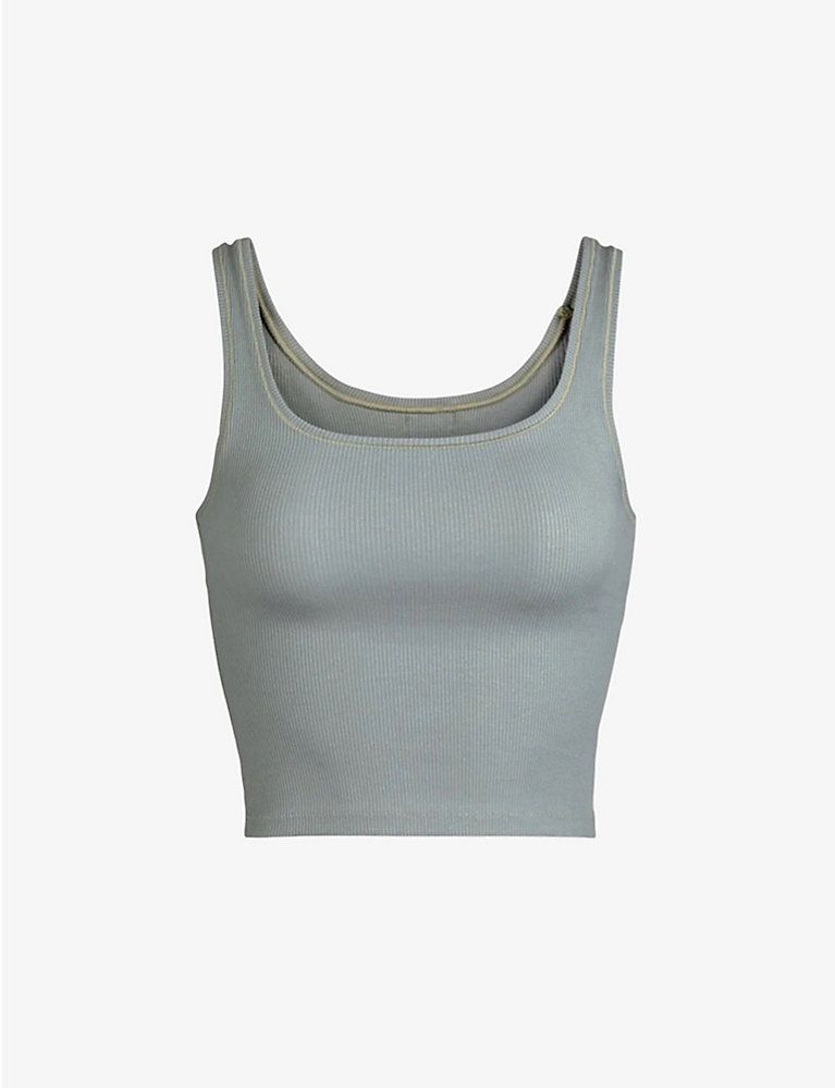 SKIMS Ribbed stretch-cotton tank top | Selfridges