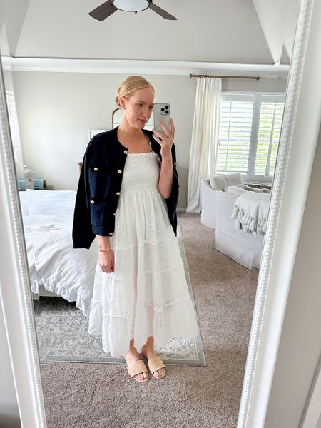 Gorgeous white tiered dress and beautiful sweater jacket from Walmart. 

#LTKstyletip #LTKSale #LTKSeasonal