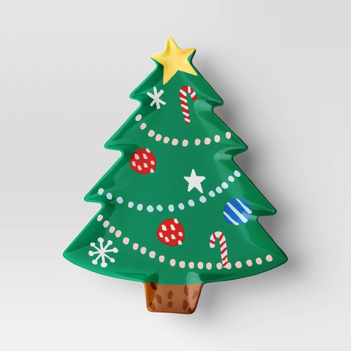 9.38" Christmas Melamine Tree Appetizer Plate Green - Wondershop™ | Target
